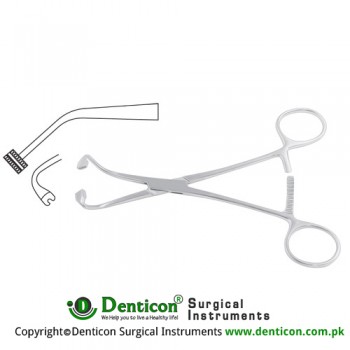 Peers-Bertram Towel Clamp With Jaw for Tube Fixation Stainless Steel, 14.5 cm - 5 3/4"